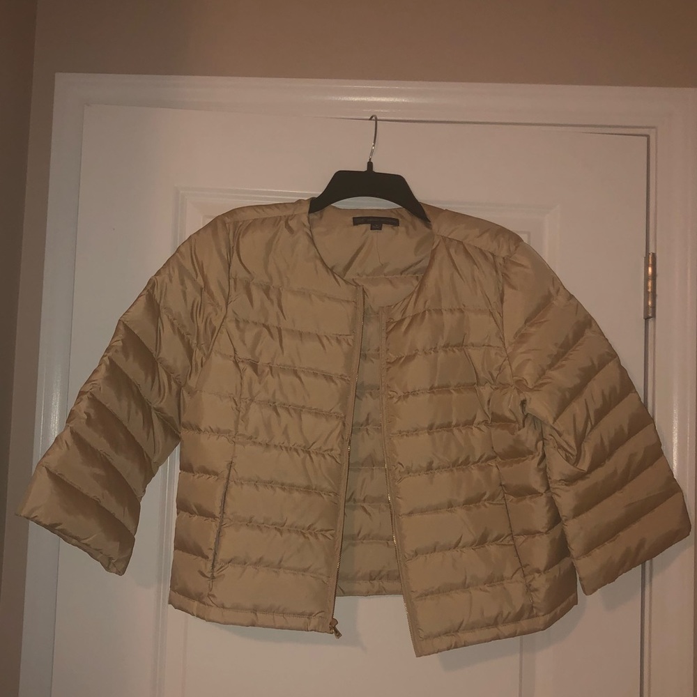Brooks Brothers Tan Quilted Lightweight Puffer Jacket